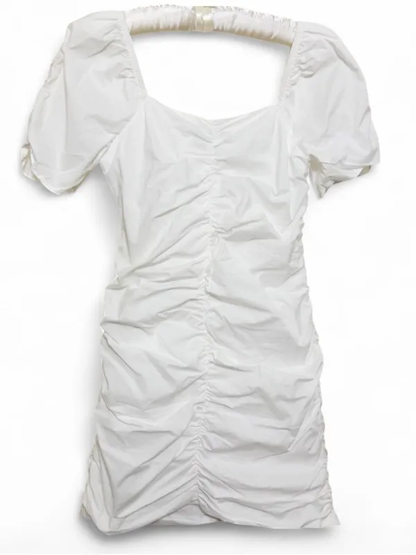 Anthropologie Sanctuary Women’s Puff Sleeve Shirred Poplin Ruched Dress Size 4 - Image 15