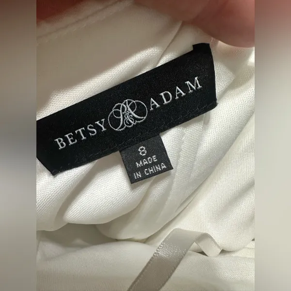 Betsy‎ & Adam Women's Flower-Trim Sleeveless Gown BLACK WHITE NWT SIZE 8 - Image 7