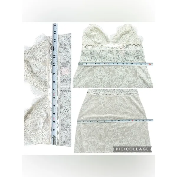Victoria’s Secret Slip Dress Small Lace Ivory Sheer Chemise Coquette Whimsical - Image 10