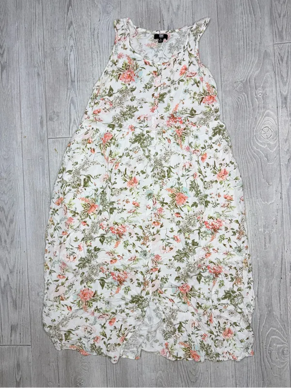 Frye floral boho maxi sleeveless tank top dress size xl with button front - Image 2