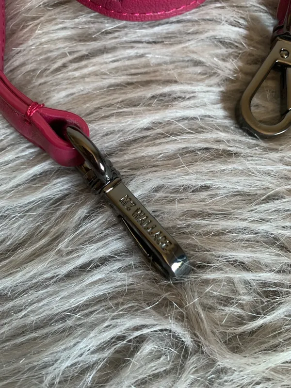 Mz wallace raspberry leather bag strap - Image 2