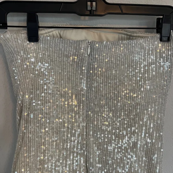 Kasia Sequin Strapless Mini Dress Size Small - Image 8