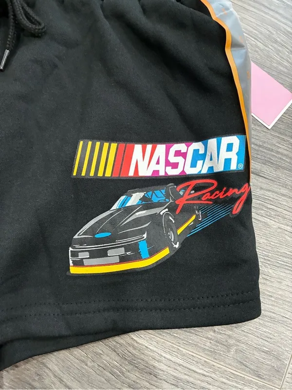 Nascar Black Women’s Racing Logo Athletic Shorts Small - Image 2