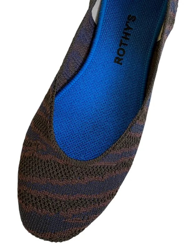 EUC Rothy’s Sapphire Zebra Square Toe Flats Size 8 - Image 2