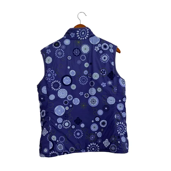 Patagonia‎ VTG Reversible Quilted Vest Womens L Purple Floral Full Zip 28485F4 - Image 4