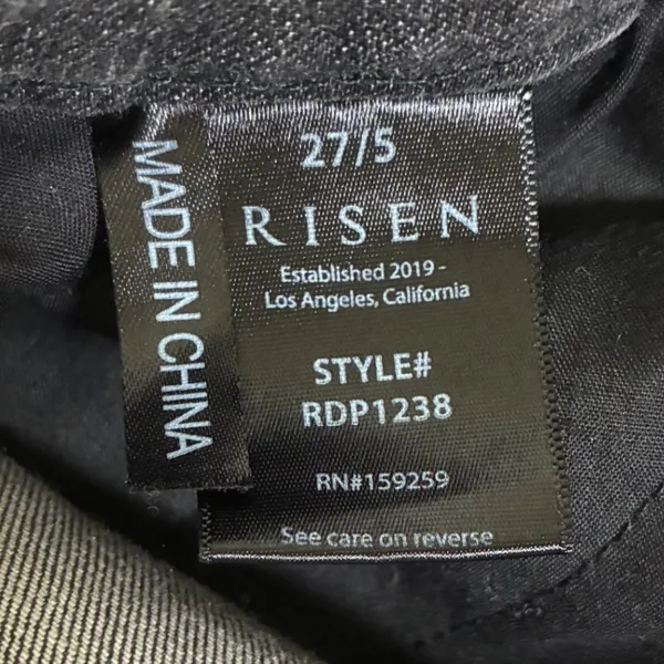 Risen Los Angeles Womens 27/5 Faded Black High Rise Distressed Skinny Jeans - Image 6