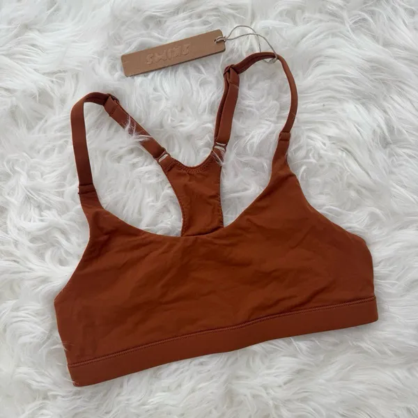 Skims Fits Everybody Racerback Bralette Bronze Size XXS BR-SCN-1712 - Image 3