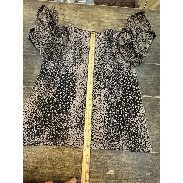 Anthropologie Maeve Womens Animal Print Jacquin Blouse Size Large Stretch - Image 10
