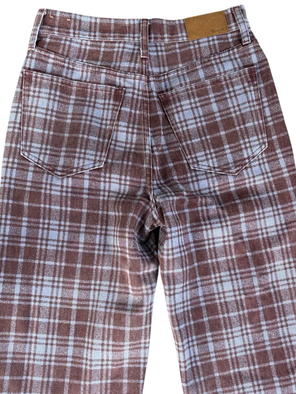 Like New Madewell The Perfect Vintage Straight Jeans Cabernet Plaid Size 26 - Image 10