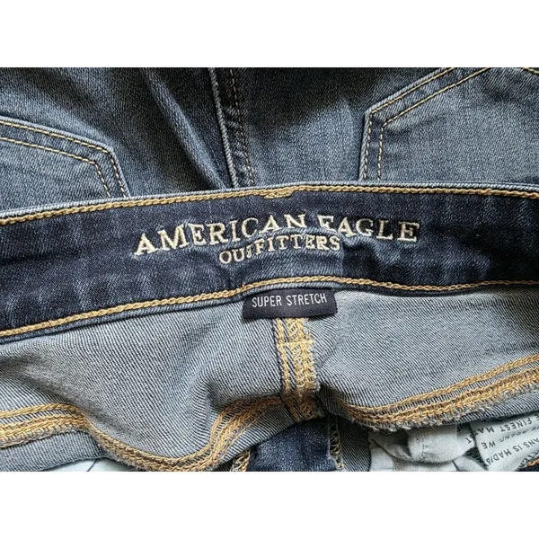 American Eagle Outfitters Super Super Stretch Wash Jeans Women Size 4 Skinny - Image 3