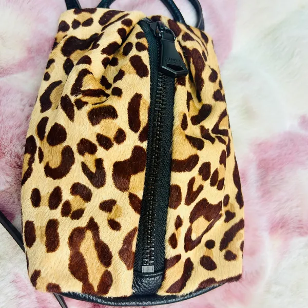 Aimee‎ Kestenberg Leopard Calf Hair Leather Crossbody Bag Mini Backpack NWOT - Image 2