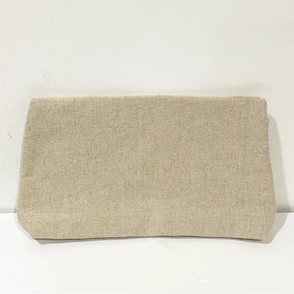Christian Dior Beige Canvas Cosmetic Bag CD logo Full Zip‎ - Image 6
