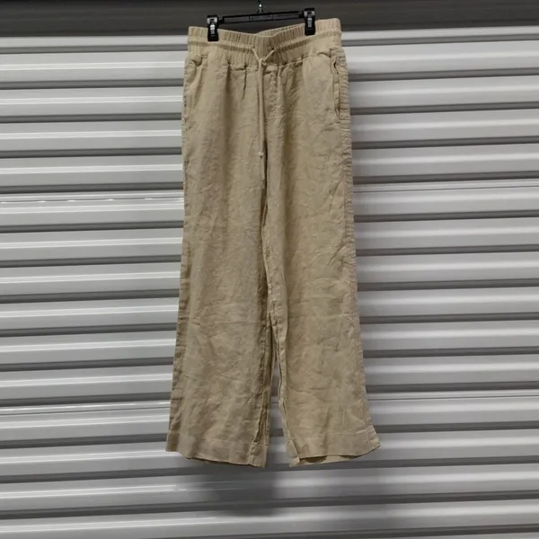 Quince Women 100% European Linen Pants Size Medium Flax Wide Leg Vacation Travel - Image 3
