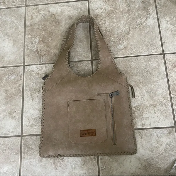 Trinity Ranch fringe‎ Concealed Carry Hobo Bag-Khaki EUC Gently used - Image 14