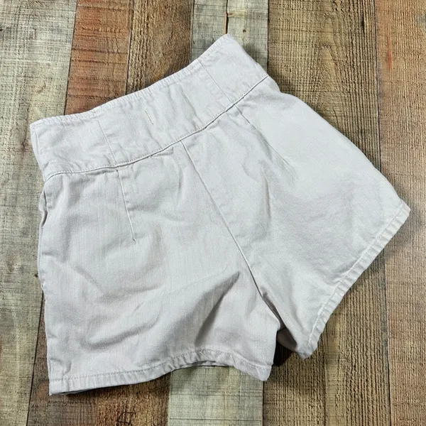 We the Free People Fleur Denim Shorts 26 Bright Lights Cream High Rise Boho - Image 6