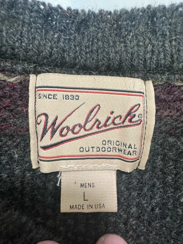 Vintage Woolrich fair isle wool sweater - Image 3