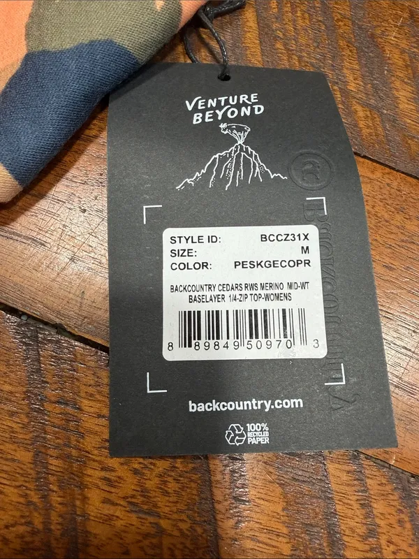 Backcountry Cedars RWS Merino BaseLayer 1/4 Zip - Image 3