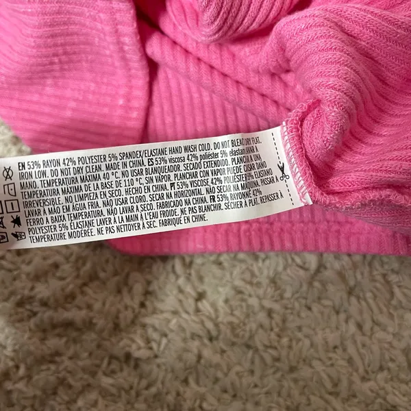 Forever 21 Pink Ribbed  Crop Top - Image 6