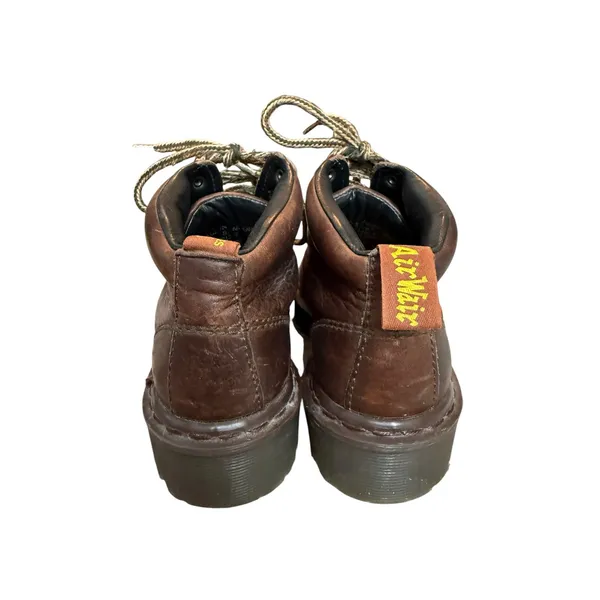 Vintage Dr. Martens Made in England Brown Leather Ankle Boots Women 6 Men 5 - Image 3