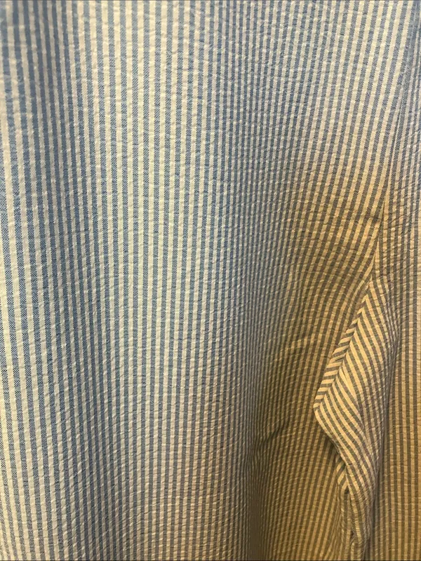 Thread & Supply Light Blue & White Pinstripe Wide-Leg Drawstring Pants - Image 5