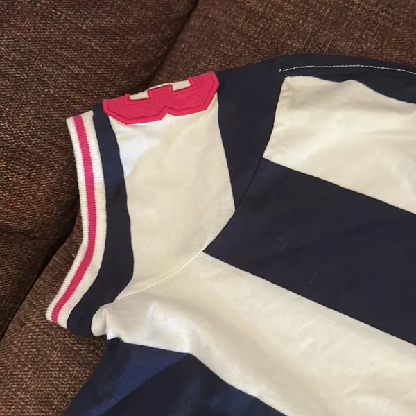 U.S. Polo Assn. Short sleeve blue and white striped polo - Image 4