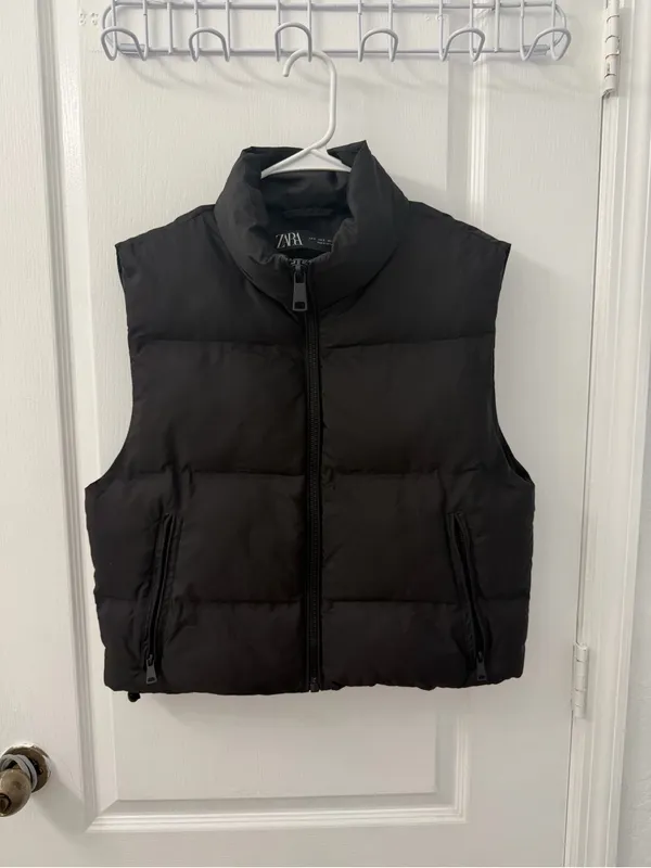 Zara Water Repellent Windproof Puffer Vest (Size S) - Image 7