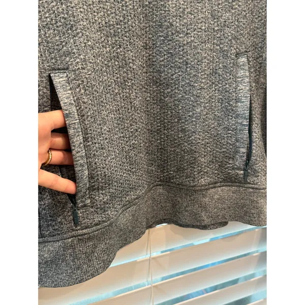 Lululemon Rest Less Half Zip Women 6 Blue Space Dye Merino Wool Blend Base Layer - Image 3