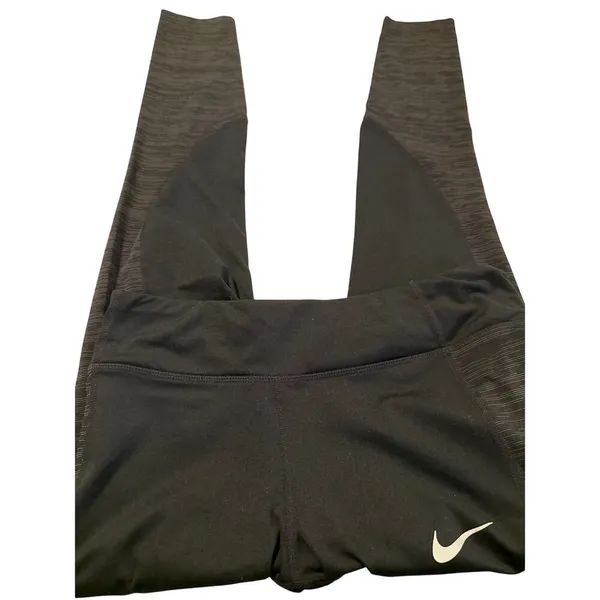 Nike Black athletic‎ leggings SzM - Image 9