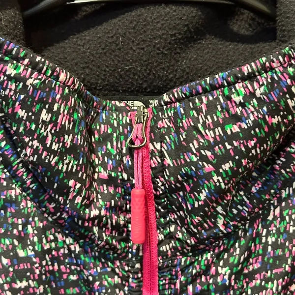 The North Face Zip Up Fleece Jacket Black Hot Pink Size Medium - Image 3