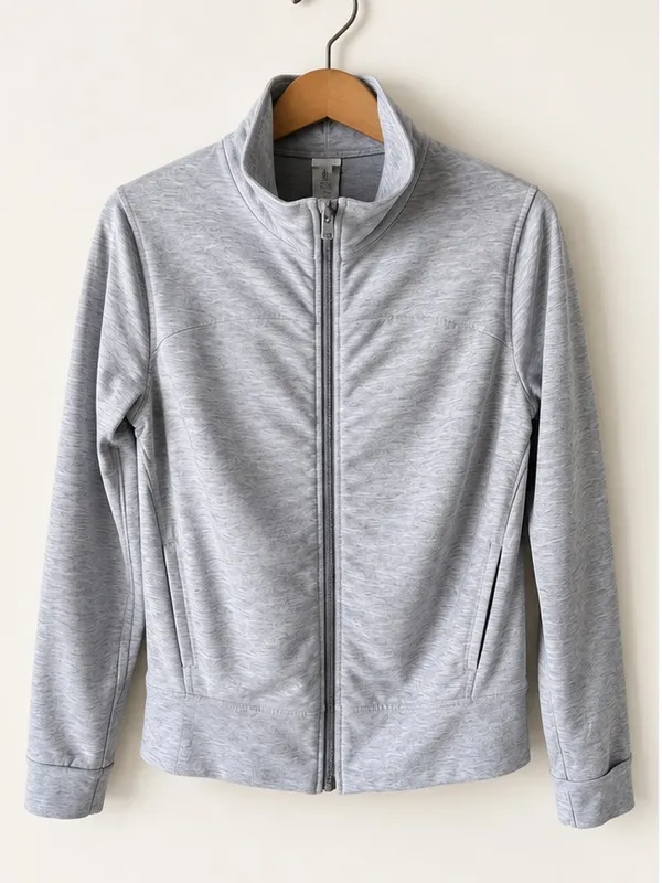 Lululemon Gather Up Jacket Heathered Power Grey Sea Salt Full Zip Athletic Yoga - Image 5