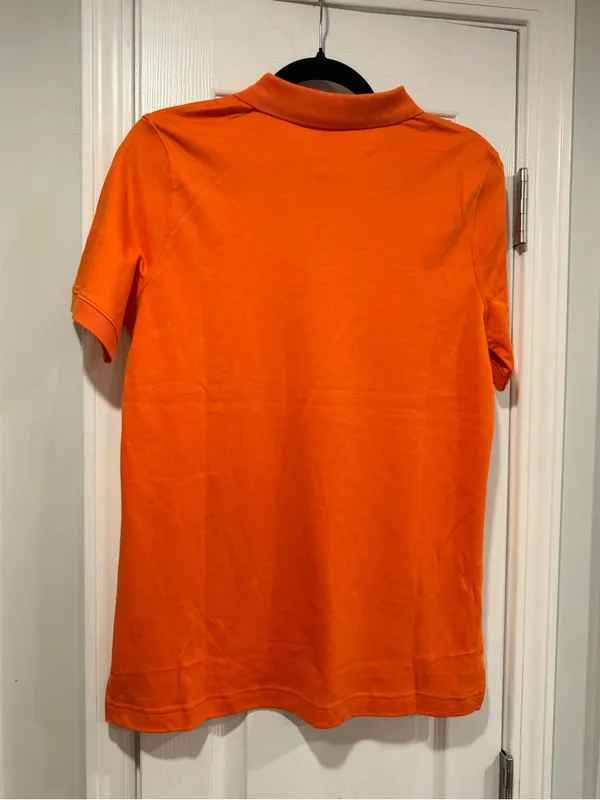 NWOT Lands End Size S Orange Short Sleeve Collared Polo Shirt - Image 8