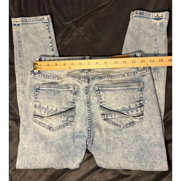 BKE Stella Low Rise Ankle Skinny Jeans Light Acid Wash Distressed Slim Fit - Image 5