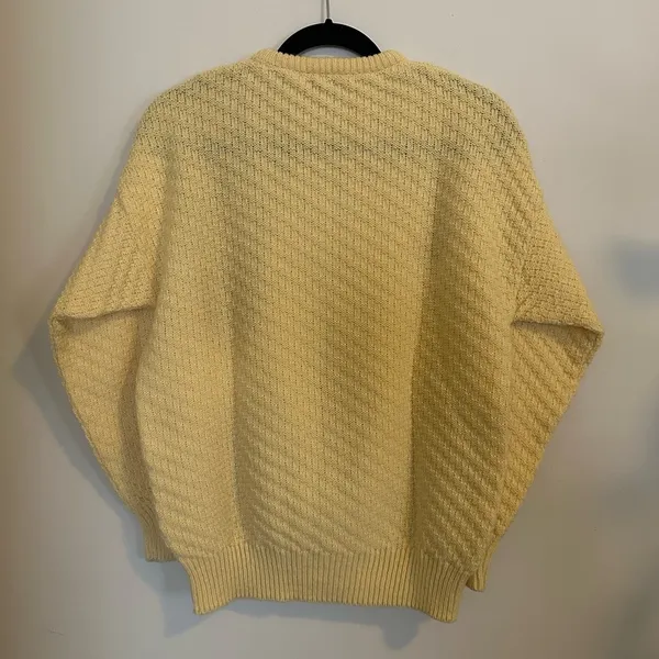 Vintage Colmar Yellow Knit Wool/Acrylic Long Sleeve Sweater - Image 2