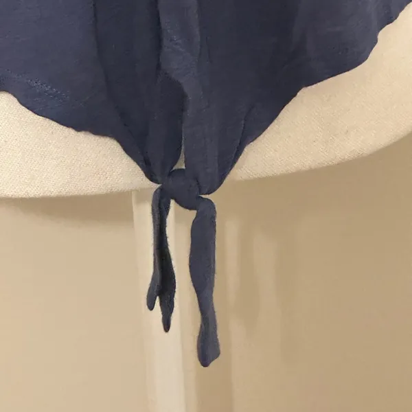 Aeropostale Blue Y2K Summer Top Off the Shoulder Front Knot NWOT - Image 7