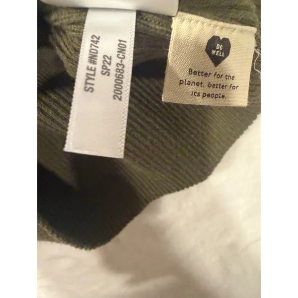 Madewell Brodale Ribbed Sweater Tank Top Womens Medium Kale Green V-Neck‎ Crop - Image 4