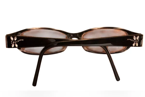 Black Glasses with Rhinestone Drangonfly - Image 4