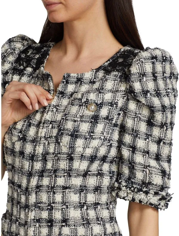 Love Shack Fancy Tweed Mini Dress - Image 5