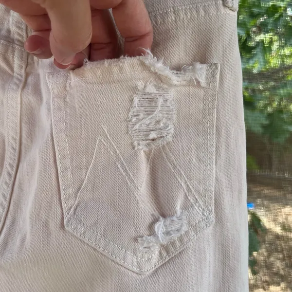 Mother Women's The Tomcat Chew Jeans Peach Wash Button Fly Size 25 - Image 9