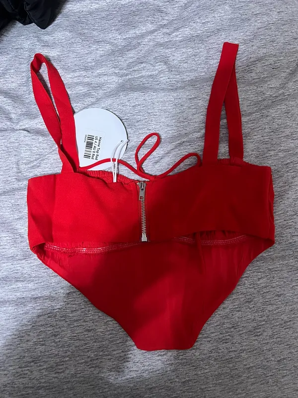 Princess Polly Red crop top - Image 2