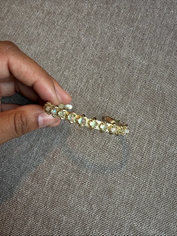 Kendra Scott Keziah Golden Obsidian Vintage Gold Cuff Bracelet - Image 3