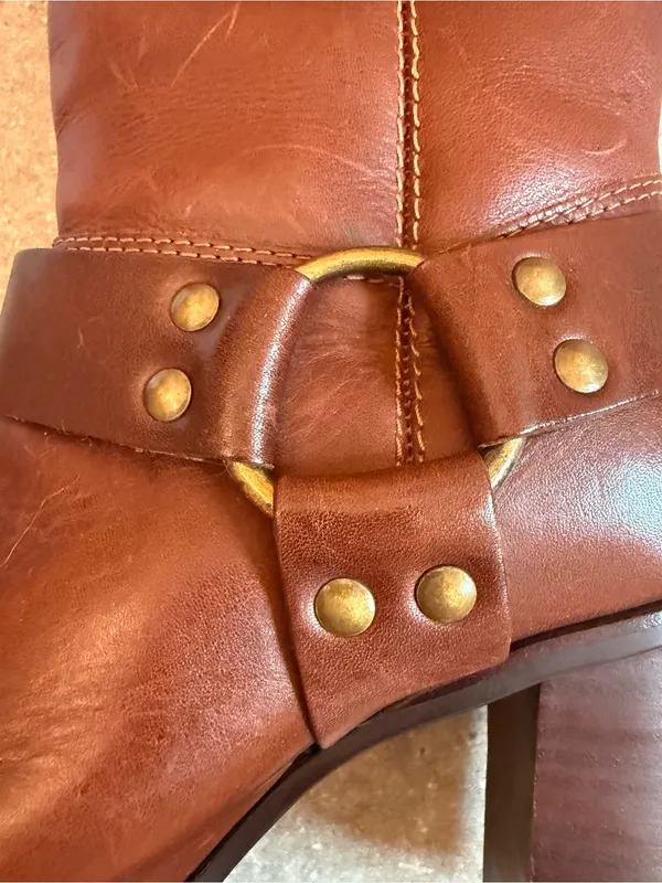 Steve Madden Melita Brown Leather Harness Boots Size 9 - Image 7