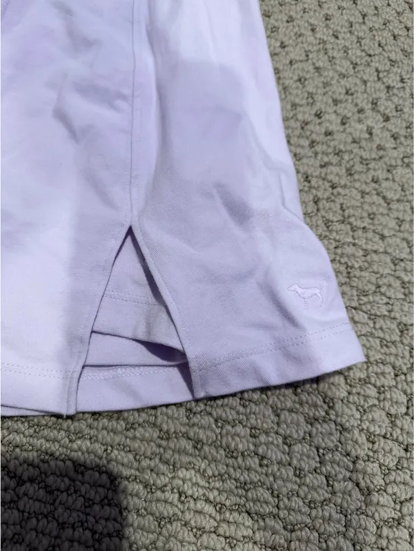 PINK Victoria's Secret lilac cotton tennis skirt with built in shorts - Image 2
