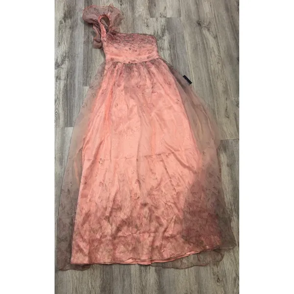 Lulus Decadent Dreamer‎ Pink Floral Backless One-Shoulder Maxi Dress Size Medium - Image 2
