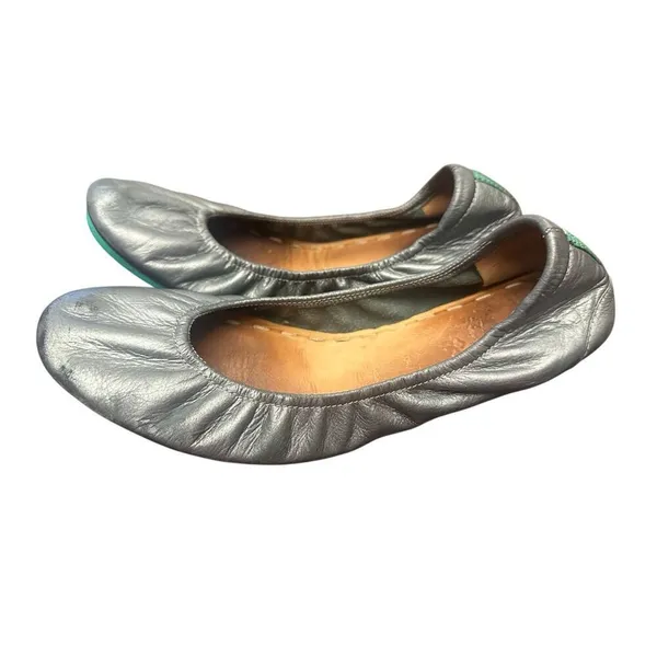 Tieks Gavriela Metallic Silver Leather Ballet Flats Women's 8 - Image 2