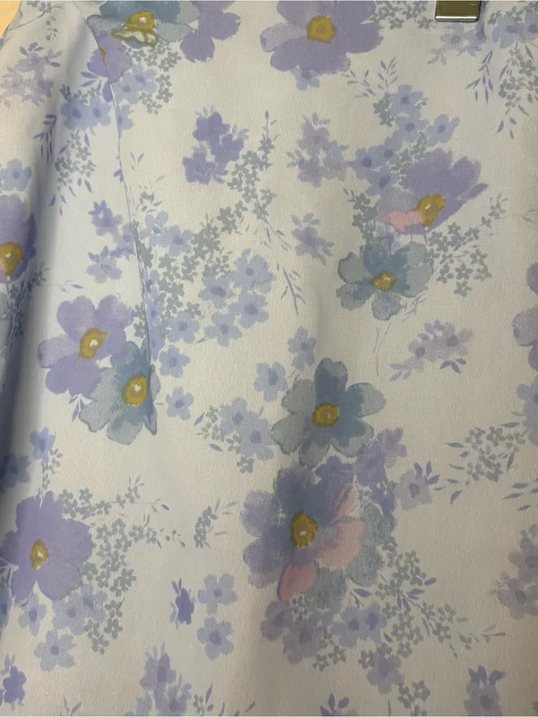 American girl vintage children’s kids Floral Ruffle Midi Skirt Light Blue 7 - Image 2