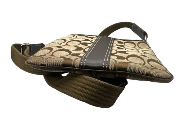 COACH Brown Signature Canvas Crossbody - Image 3