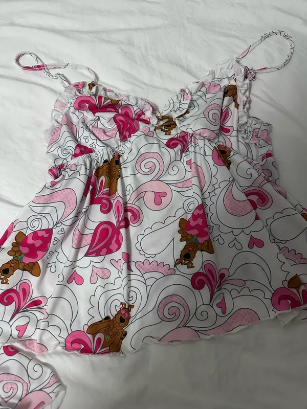 Scooby doo valentine pajama set pink hearts Size L - Image 3