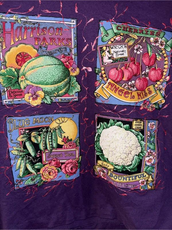Hanes vintage size large purple seed pack shirt - Image 3