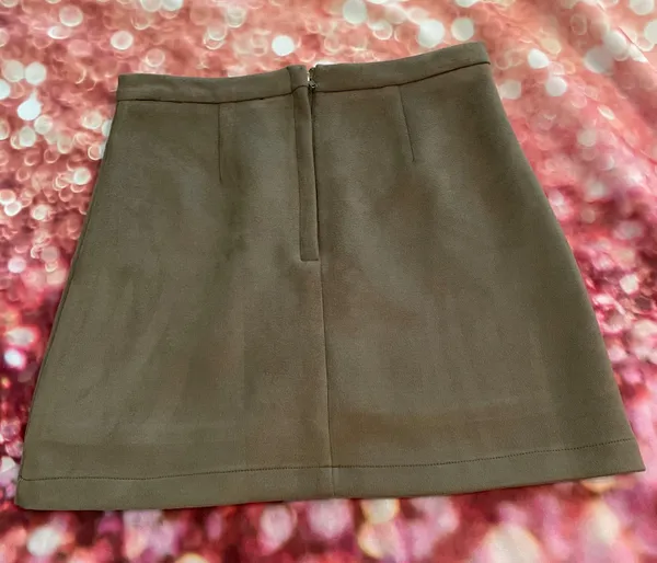 Suede Button Up Skirt - Image 6