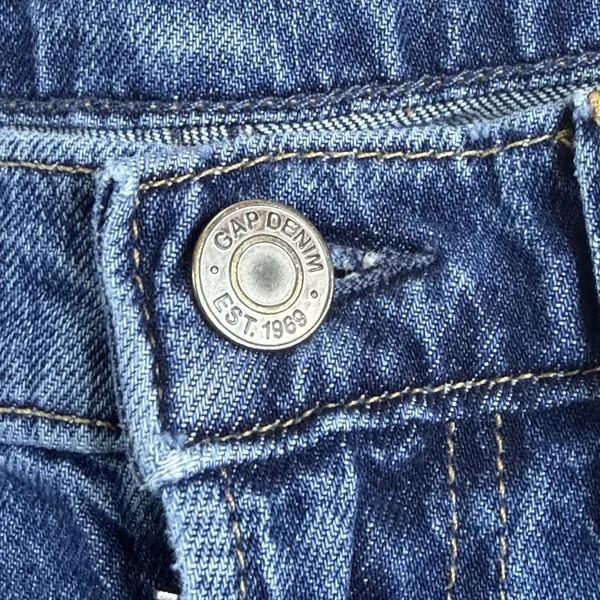 GAP Loose High Rise Jeans Womens 24 00R Blue Medium Wash Straight Leg Stretch - Image 3